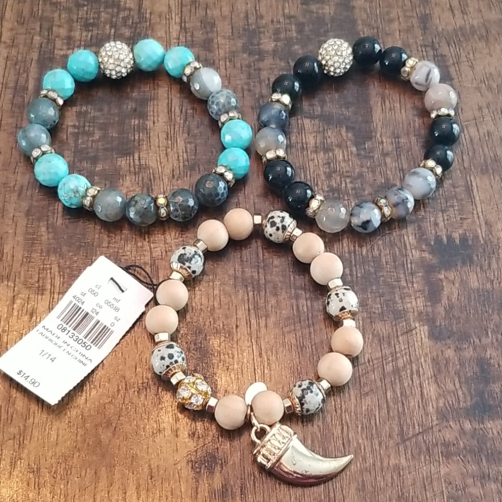 Lot of 3 express stretch bracelets